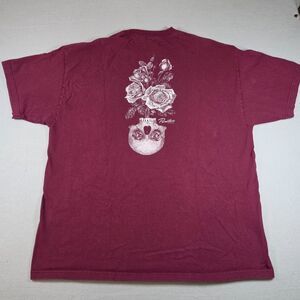 Primitive Graphic T-Shirt Size 2XL Burgundy Roses Skull - 0108